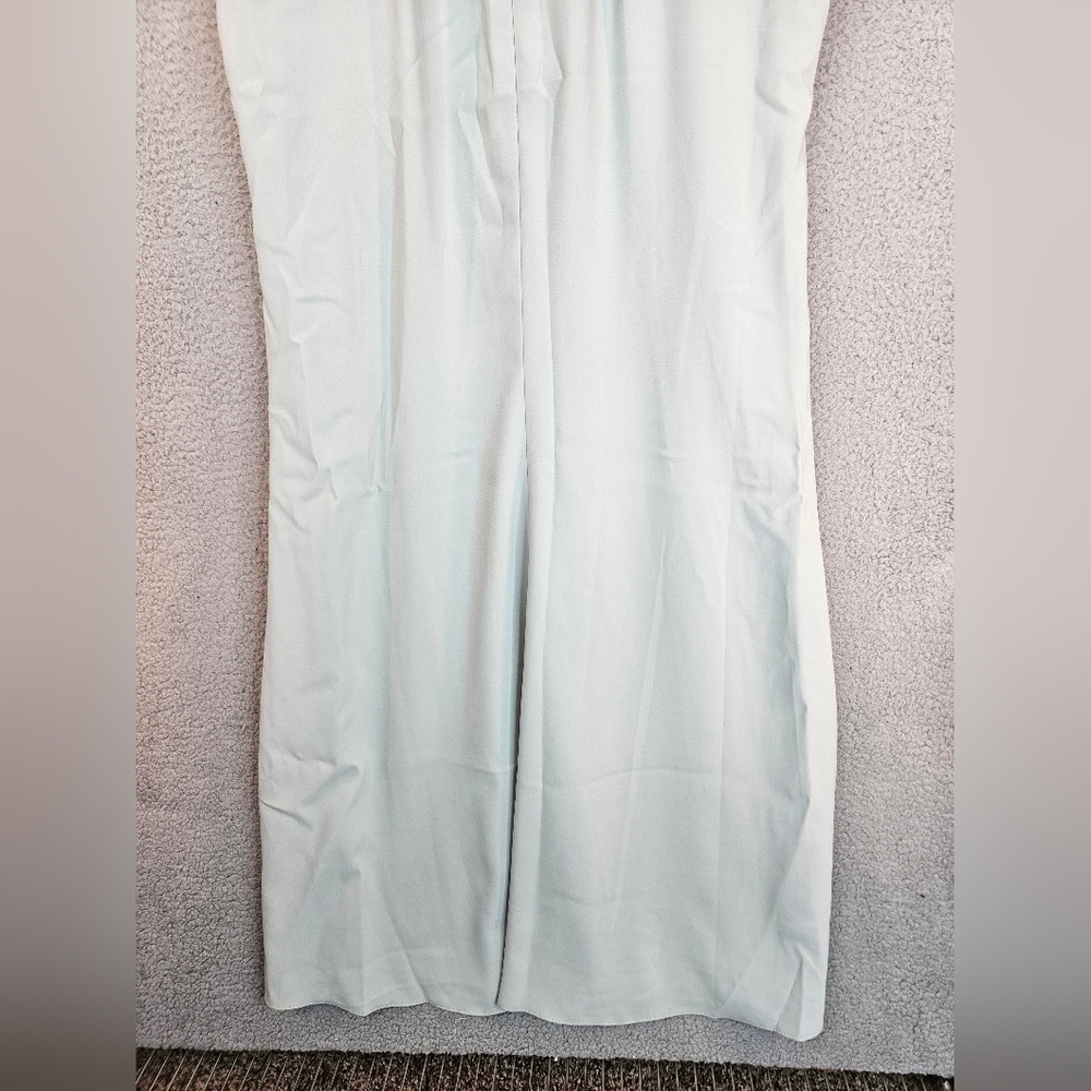 After Six Maxi Dress Womens Sz 10 Willow Green Crepe Pockets Cross Over Front - Picture 10 of 13